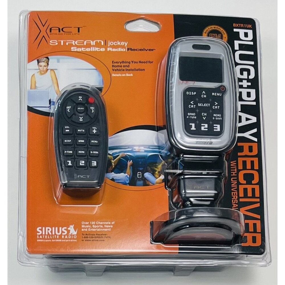 Sirius XACT Stream Jockey Plug & Play SATELLITE RADIO RECEIVER Universal Kit NOB